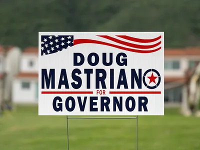 Doug Mastriano for governor yard sign branding doug mastriano doug mastriano for governor 2022 doug mastriano lawn signs governor graphic design yard sign