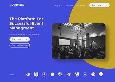 Eventus Hero Image graphic design ui ui ux ux