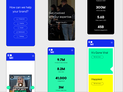 KOMI | Custom Web Design art direction branding web web development webflow wordress