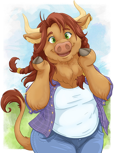 Fursona - Highland Cow cow furry fursona highland highland cow illustration