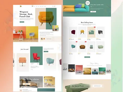 Furniture Website @furniture website armchair branding chair furniture landing page light version wen temptale minimal furniture website modern furniture website ottoman sofa ui uiux wood furniture