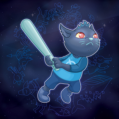 Night in the Woods - Mei fan art furry illustration mei night night in the woods nitw photoshop woods