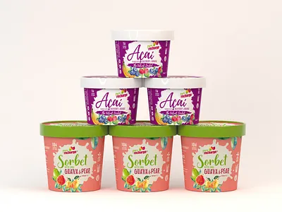 Pure Recharge - Sorbet Pot Package Design 3d design graphic design illustration packaging