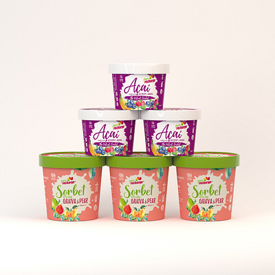 Pure Recharge - Sorbet Pot Package Design 3d design graphic design illustration packaging