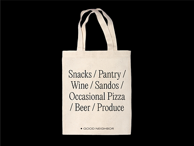 Grocery/Wine/Snack tote art direction bodega brand identity branding concept art design general store graphic design market playtime restaurant branding streetwear typography
