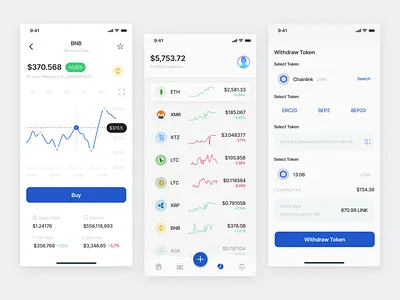 Crypto Exchange App app bank crypto cryptocurrency design exchange figma finance fintech mobile mobile app money transaction ui ux