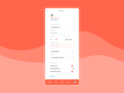 Daily UI 007 007 daily ui daily ui 007 dailyui fitness fitness app graphic design health settings ui