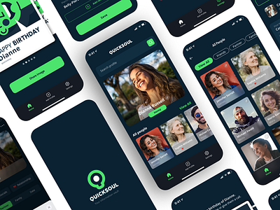 QuickSoul is an app that helps you store all of your important app app design happy birthday love minimalist mobile design store information to do list track ui ux