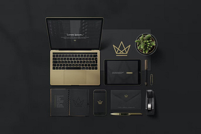 Black Branding Mockups black book box brand brand identity brand stationery branding branding stationery business card corporate dark flatlay gold identity mockup paper print design simple stationery