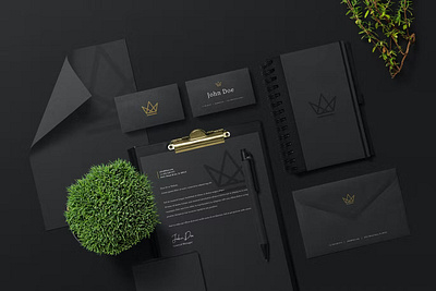 Black Branding Mockups black book box brand brand identity brand stationery branding branding stationery business card corporate dark design flatlay gold identity mockup paper print design stationery