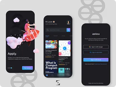 Learning App design figma ios learning mobile ui uiux