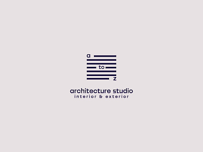 A2Z Architecture Studio architecture brand branding clean fashion logo minimal type