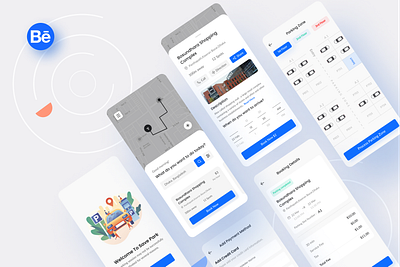 Parking Finder App app design clean creative design mobile app modern parking parking finder ui uiux ux