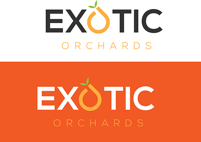 EXOTIC ORCHARDS LOGO DESIGN 3d branding food food brand logo idea idea logo logo design motion graphics