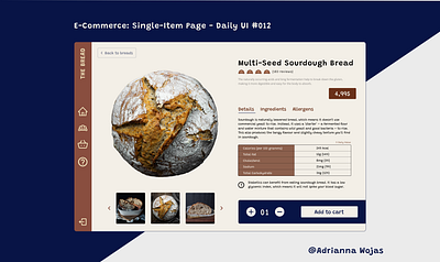 E-Commerce: Single-Item Page - Daily UI #012 branding dailyui e commerce graphic design illustration ui website