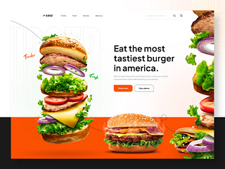 Food Website Header Design by IMTIAZUX🔥 on Dribbble