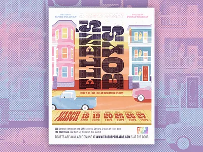 Ellen's Boys | Event Poster Illustration 1960s boston dorchester graphic design illustration irish poster st patricks day theater theatre