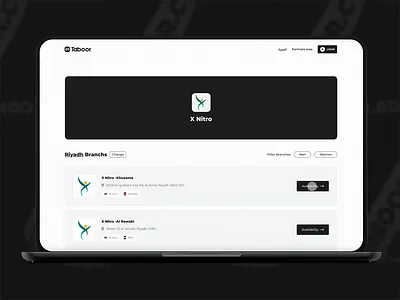 Taboor - Queue management - Availability and login animation availability dark ui design ecommerce free ui kit george samuel illustration interaction khonsu landing page login logo queue
