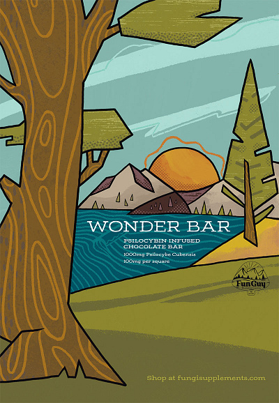 Wonder Bar wrapper design art branding clothing design design digital illustration digitalart illustration