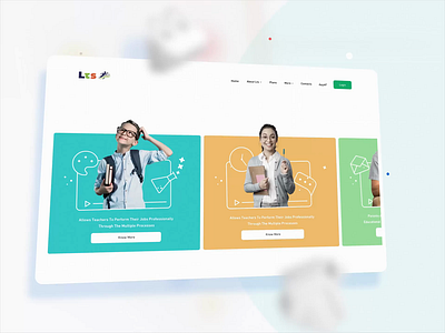 LTS Education - Home animation branding dark ui design e learnings ecommerce education free ui kit george samuel graphic design home page illustration interaction landing page learnings logo lts school