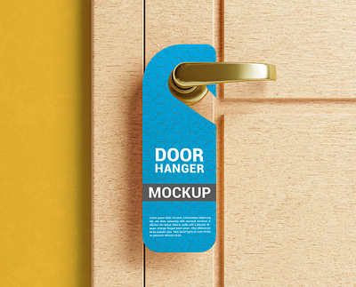 Free Door Hanger Mockup PSD door hanger mockup free mockup freebies mockup mockup design mockup psd product design psd mockup