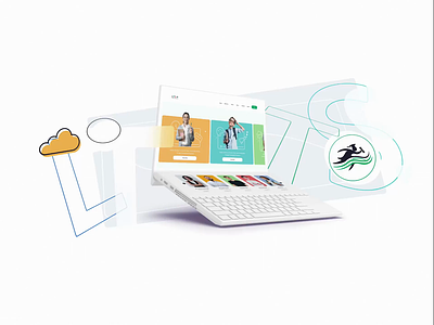 LTS e-learning - Covers animation colors cover dark ui design details e learnings ecommerce education free ui kit george samuel illustration interaction landing page learning logo lottie move school