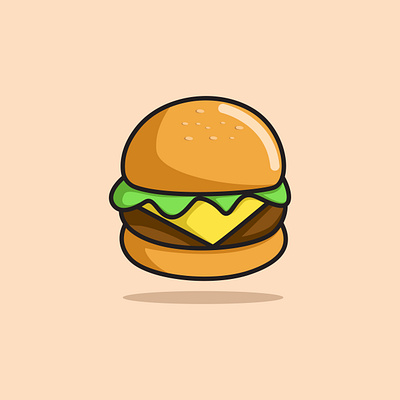 Burger icon illustration design illustration illustration art illustrator ilustration logo motion graphics vector art vector face vector illustration