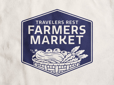 Travelers Rest Farmers Market - Logo Refresh brand design farmers farmers market font fruit handmade illustration lettering logo market refresh texture type typography update vegetable veggie