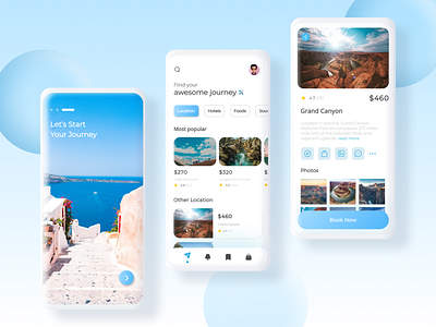 Travel Mobile App Design android appdesign book clean design figma flight flight booking ios minimal plane skyblue ticket travel travelling ui ux vacation world