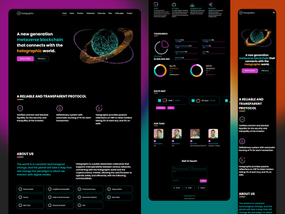 Website Development - Holographix.org blockchain crypto holo hologram holographic logo metaverse nft web design website