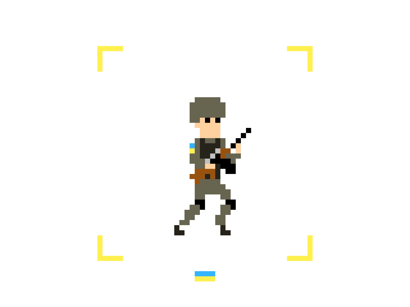 Characters from Ukraine animation army characters design developer employee illustration pixelart rescuer ukraine