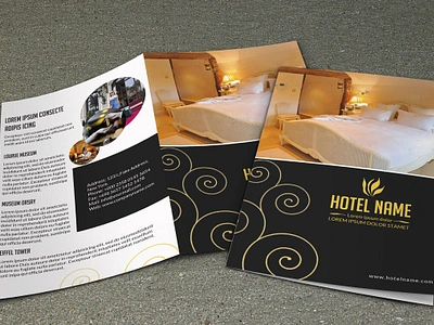 Hotel Brochure bifold hotel brochrue brochure business clean corporate creative customizable editable fresh hotel hotel brochure hotel brochure template hotel business photoshop print ready printed psd template travel