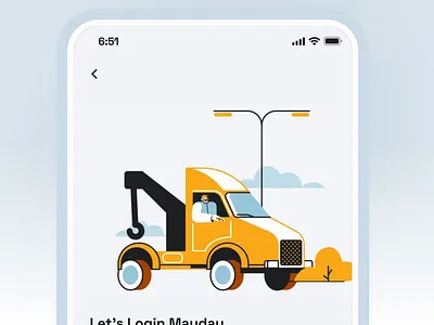MayDay roadside assistant - Login screen animation dark ui design ecommerce free ui kit george samuel illustration input interaction landing page login logo map register ride hailing roadside assistance