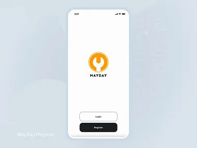 MayDay roadside assistant - registration animation dark ui design ecommerce free ui kit george samuel illustration input interaction landing page logo logo animation map register registration roadside assistance terms and condition