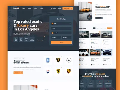 Luxury Cars Landing Page Design best developer business website car webstie ecommerce website luxury car minimal web design minimal website online website personal website photography website portfolio website ui design ux design web design web design agency web design company web developer website builder website design website layout