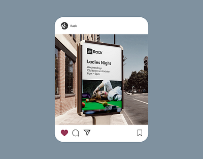 Rack Instagram story 8ball 9ball billiards brand identity branding clarance cue design illustration logo pool rack