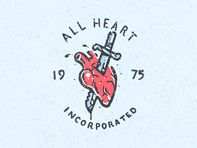 All Heart Inc. all heart doodle grunge hand drawn heart hearted hearts illustration knife knives love procreate