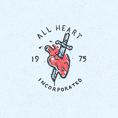 All Heart Inc. all heart doodle grunge hand drawn heart hearted hearts illustration knife knives love procreate