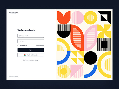 Log in page — Untitled UI figma form geometric illustration log in login minimal minimalism shapes sign in sign up signin signup simple web design webflow