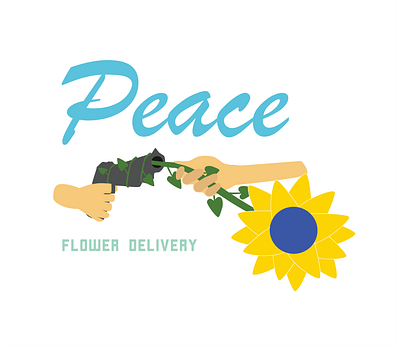 Peace graphic design illustration logo