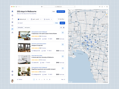 Rental booking site — Untitled UI airbnb booking.com dashboard figma filters holiday booking minimal navigation rental booking sidenav web app