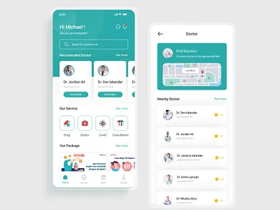 Doctor App - Mobile Version app clean cool doctor freash health nicelayout simple ui uiux
