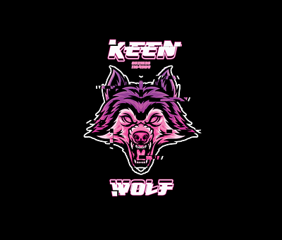 KEEN WOLF - PURPLE design designtext graphic design illustration illustrator logo motion graphics photoshop t shirtdesign teenwolf text tshirt typography vector vectordesign werewolves wolfvector