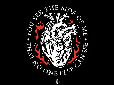 Burn Heart albumcover artwork band bandmerch branding design drawing fashion illustration indie merch design merchandise merchband music nft pop rock streetwear