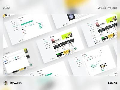 Link3 v3.0 - The Best Web3 Crypo Native Event Planner Dashboard bitcoin blockchain btc crypto dashboard design event index landing page minimal minimalist nft social ui web web3 website