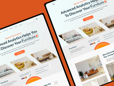 Furniture Landing Page Design 3d apps branding crypto dark theme design ecommerce furniture landingpage logo nft responsive ui ux website