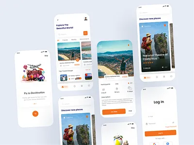 Easy Travel App UI app design brand design branding branding design dribbble 2021 dribbble best shot minimal website mobile app travel travel agency travel app travel app design travel mobile app travel web travel website traveling travelling trending ui user interface