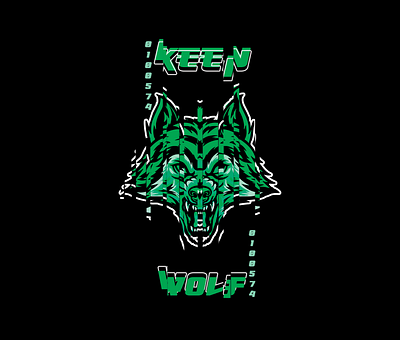 KEEN WOLF - GREEN adobe design designer designtext graphic design illustration illustrator logo motion graphics photoshop redbubble teespring tshirtbusiness tshirtdesign typography vector vectordesign wolfdesign wolfvector