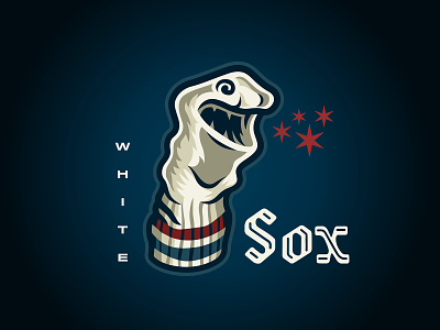 Chicago White Sox baseball branding chicago design graphic design illustration illustrator logo mlb sox sports logo vector white sox