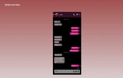 chat inbox design typography ui ux